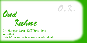 ond kuhne business card
